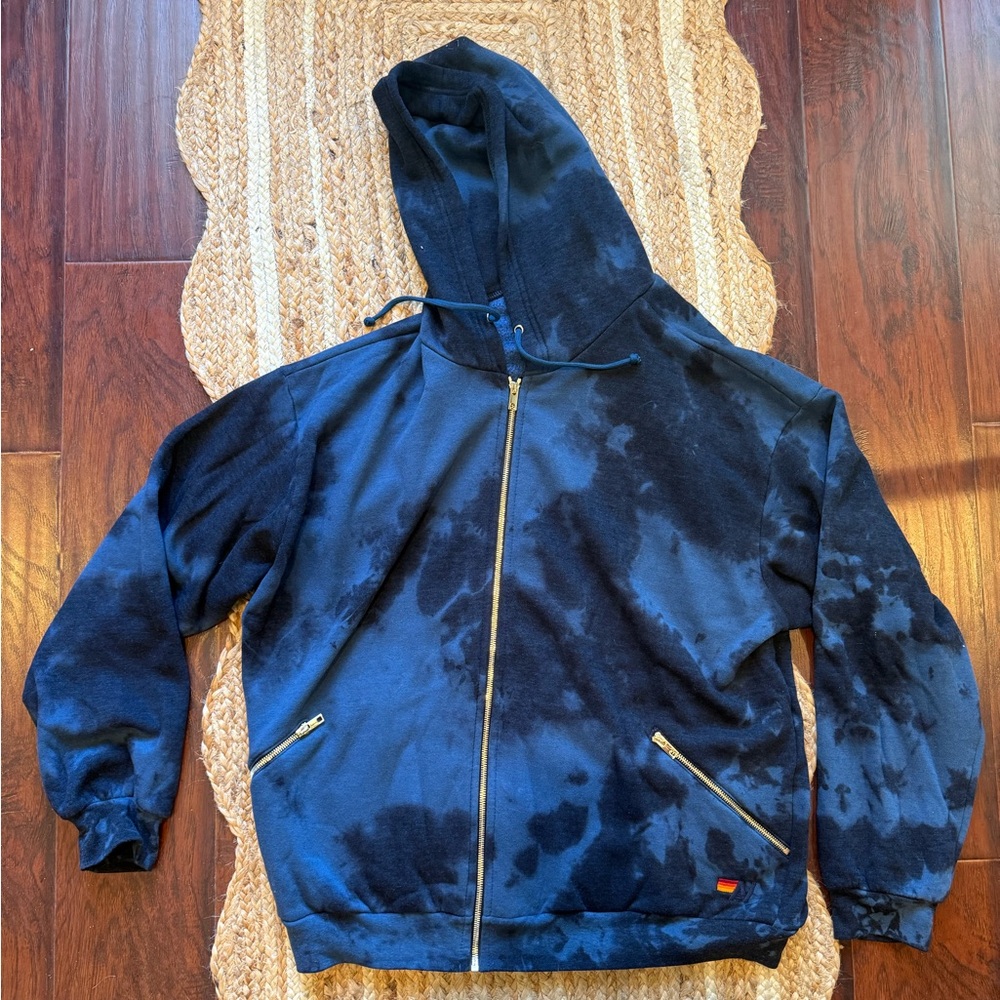 Aviator Nation Zip Up Tye Dye Hoodie XL